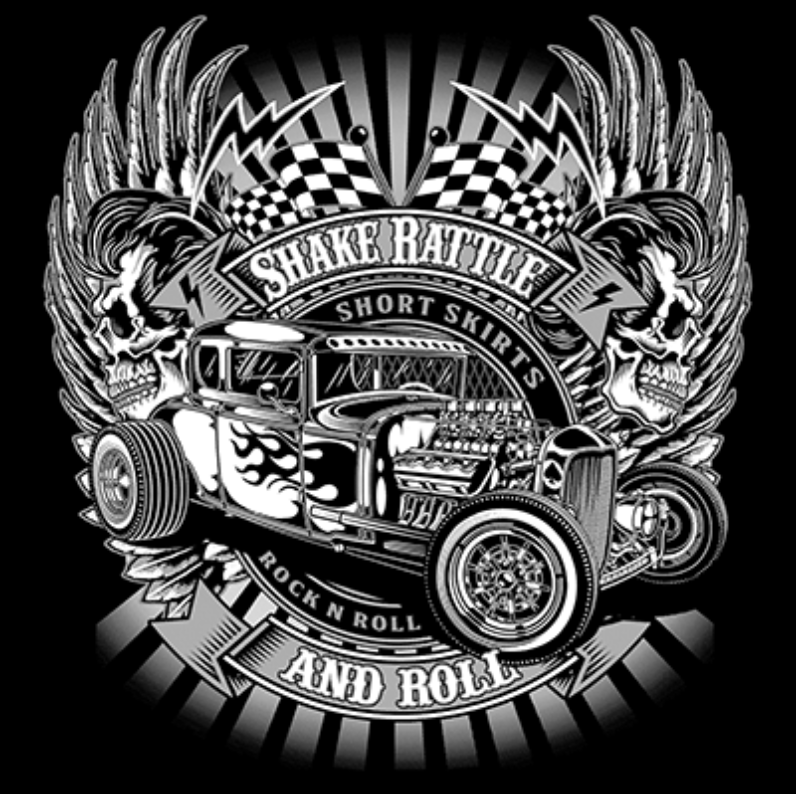 Black & White Hotrod